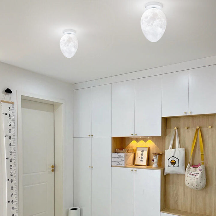 Nordic Creative Egg Design 1-Light Semi-Flush Mount Ceiling Light