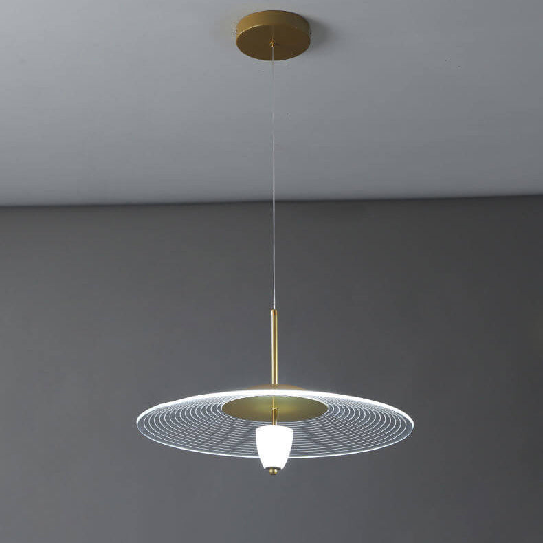 Nordic Creative Transparent Acrylic UFO Design LED Pendant Light
