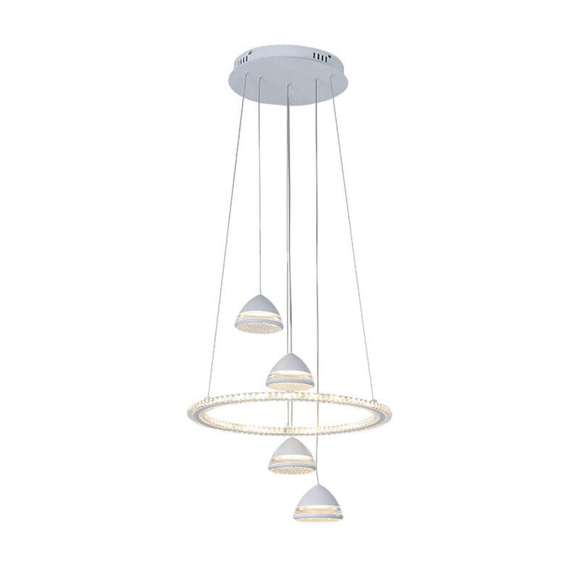 Nordic Minimalist Circle Diamond / Apple Hanging LED Chandelier