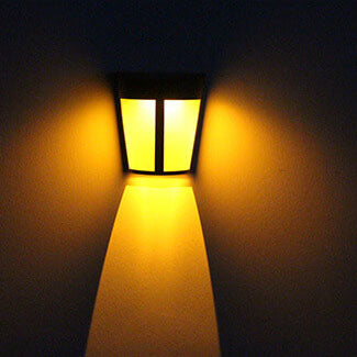 مصباح شمسي نصف أسطواني LED للحديقة الخارجية على الجدار 