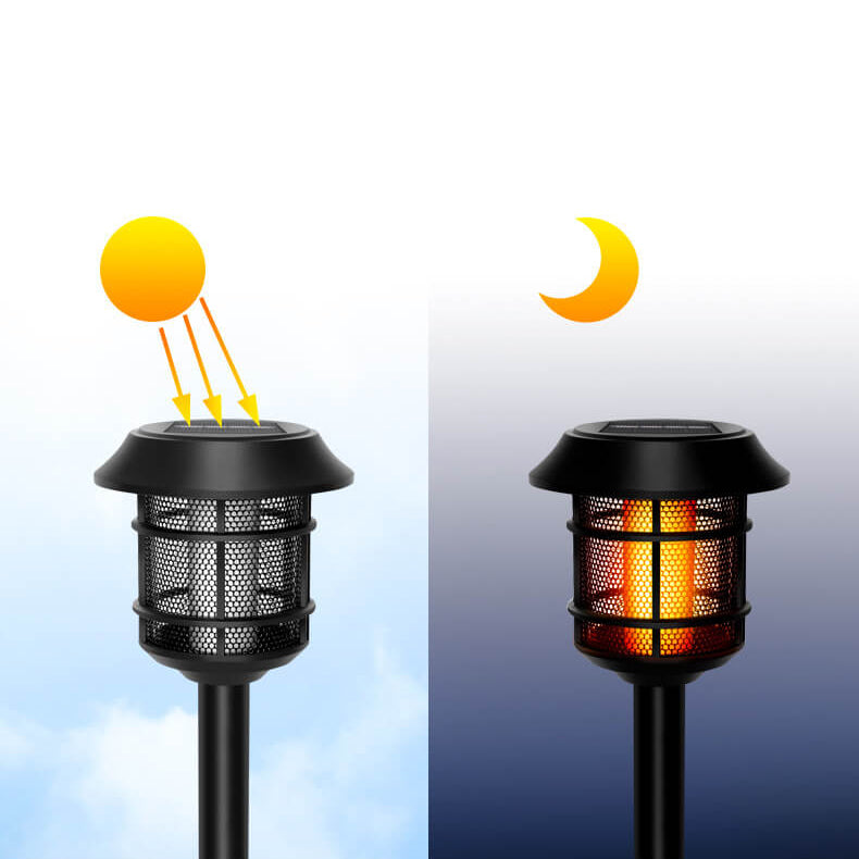 Solar-Simulations-Flammen-Lampen-LED dekorative Stehlampe im Freien 