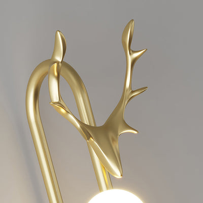 Nordic Light Luxury Geweih Kreis LED Wandleuchte 