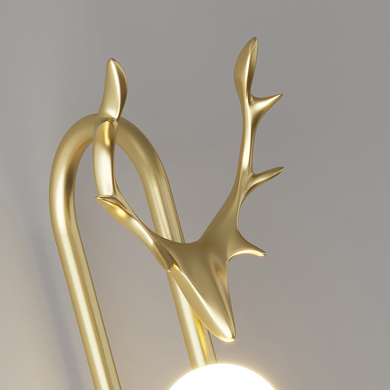 Nordic Light Luxury Geweih Kreis LED Wandleuchte 