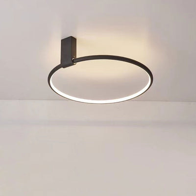 Modern Minimalist Round Aluminum LED Flush Mount Ceiling Light