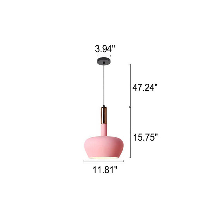 Suspension Luminaire 1 Lumière en Forme de Bouteille en Aluminium Macaron Nordique 
