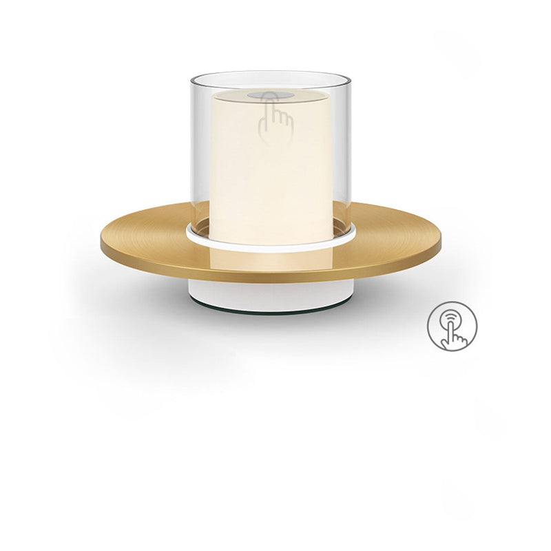 Lampe de Table Moderne à Bougie LED Cylindrique de Luxe Léger 
