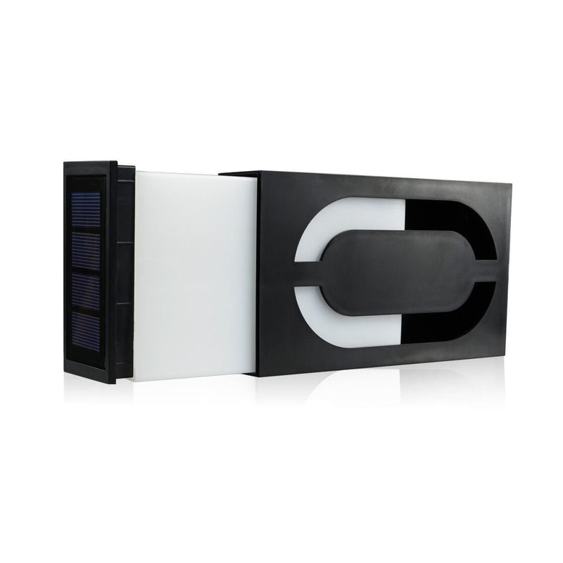 Panneau de porte solaire numérique RGB LED, lampe murale de décoration extérieure