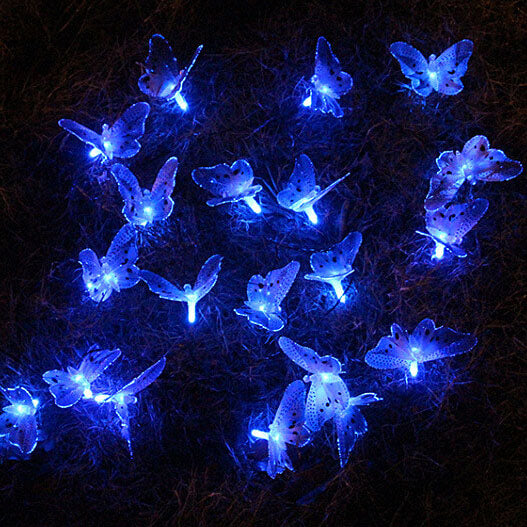 Lumières décoratives à LED en forme de papillon créatif moderne solaire 