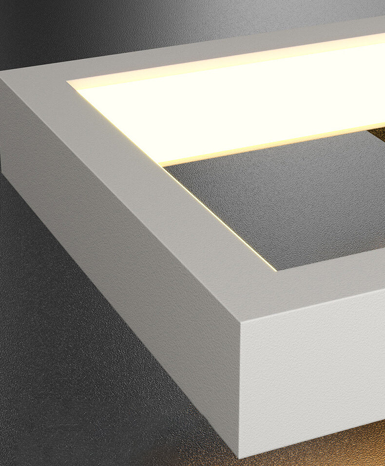 Minimalistischer kreativer quadratischer Rahmen aus Eisen und Silikon LED Wandleuchte 