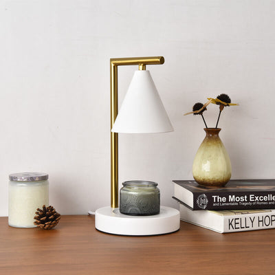 Simple Cone Shade Right Angle Arm 1-Light Melting Wax Table Lamp