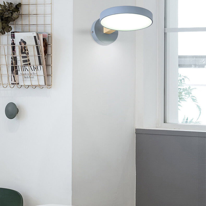 Lámpara de pared LED Nordic Creative Round Macaron Color 