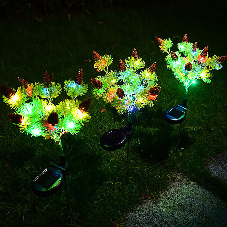 Solar Lighted Christmas Pine Cone Tree LED Outdoor Decorative Landscape Light