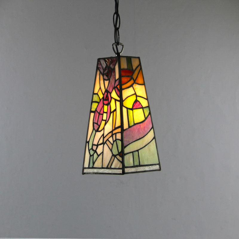 Nordic Vintage Tiffany Glaslegierung 1-Licht Pendelleuchte 