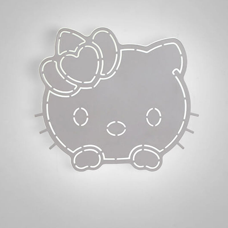 Cartoon Hello Kitty Iron Acrylic LED Kids Wall Sconce Lamp
