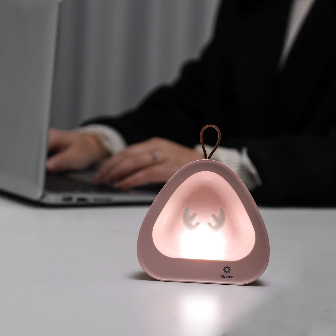 Créatif mignon cerf Silicone USB charge Portable LED veilleuse lampe de Table 