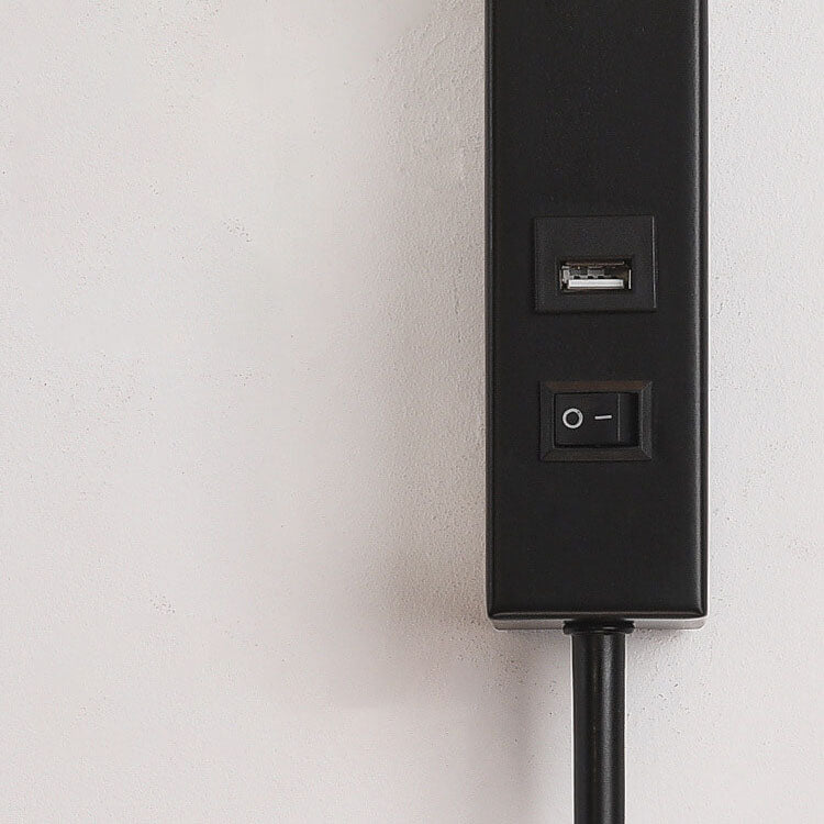 Lámpara de pared LED USB con base rectangular redonda minimalista nórdica 