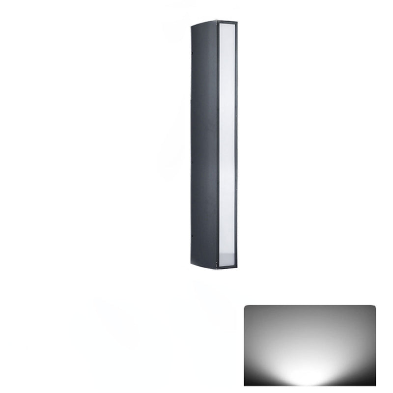 Applique murale extérieure LED lumineuse rectangulaire simple nordique haut et bas 