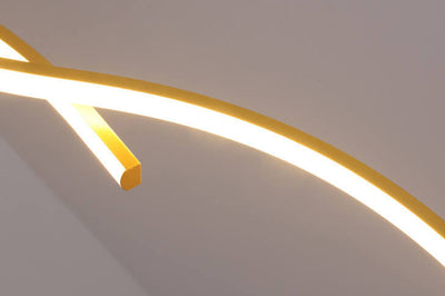 Nordischer minimalistischer Langstreifen-Wellen-Design-Insellicht-LED-Kronleuchter