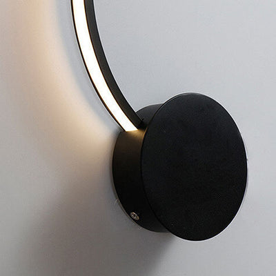 Moderne lange Aluminium-Schlangenform 1-Licht gebogene LED-Wandleuchte 