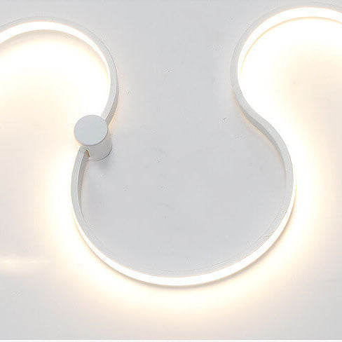 Moderne lange Aluminium-Schlangenform 1-Licht gebogene LED-Wandleuchte 