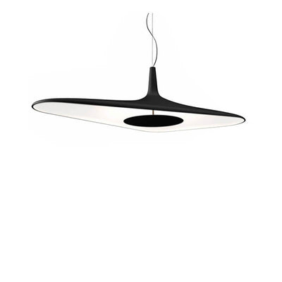 Black Hat Shape 1-Light Art Deco Resin LED Pendant Light