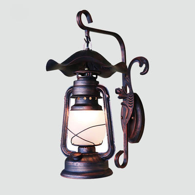Vintage Old-style Kerosene Lamp Iron 1-Light Wall Sconce Lamp