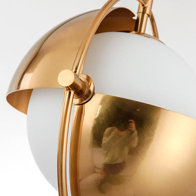 Modern Minimalist Spherical Glass Shade 1-Light Pendant Light