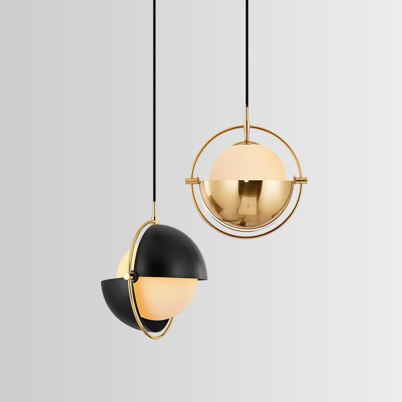 Moderne, minimalistische, 1-flammige Pendelleuchte mit kugelförmigem Glasschirm 