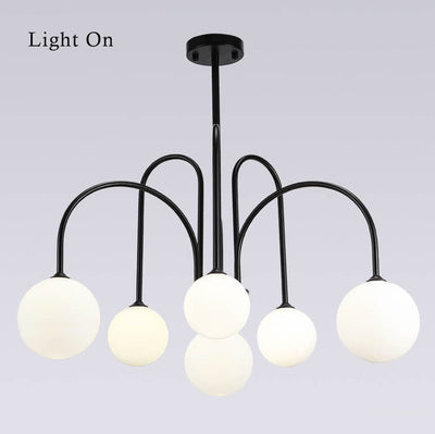 Glass Ball 6-8 Light Arch Chandeliers