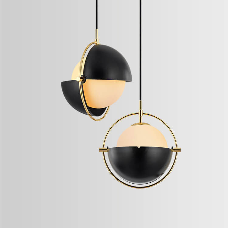 Modern Minimalist Spherical Glass Shade 1-Light Pendant Light