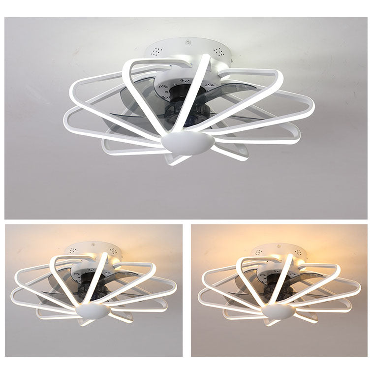 Nordic Cage Shape LED Semi-Flush Mount Deckenventilatorleuchte 