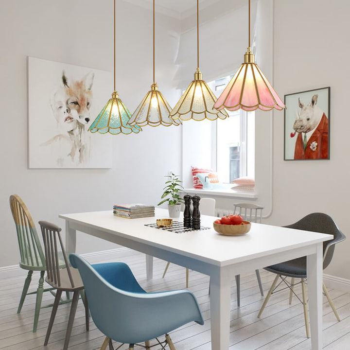 Moderne bunte Wasser-Korn-Glas 1-Licht Glockenförmige Pendelleuchte 