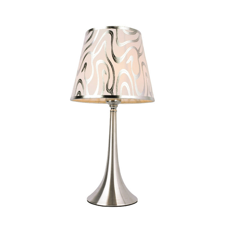 Lámpara de mesa de 1 luz de estilo tradicional de granja de hierro y tela multiestilo 