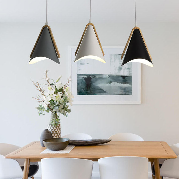 Suspension Luminaire Nordique Simple Cône à 1 Lumière 