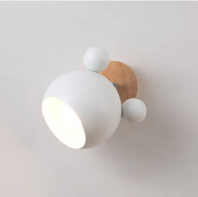 Nordic Macaron Cartoon Bear Shape 1-Light Wall Sconce Lamps