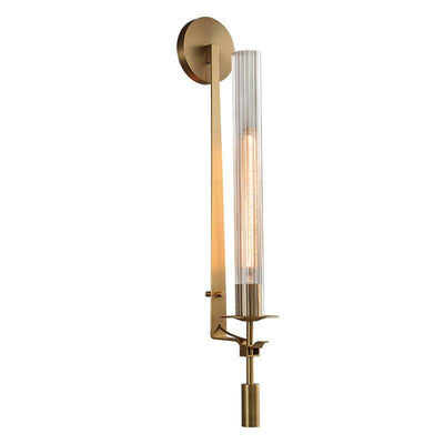 Modern Clear Glass 1-Light LED Tubular Wall Sconce Lamps