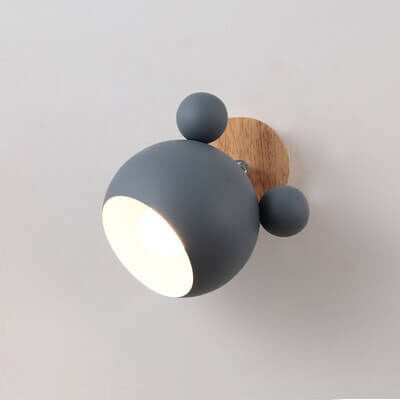 Nordic Macaron Cartoon Bear Shape 1-Light Wall Sconce Lamps