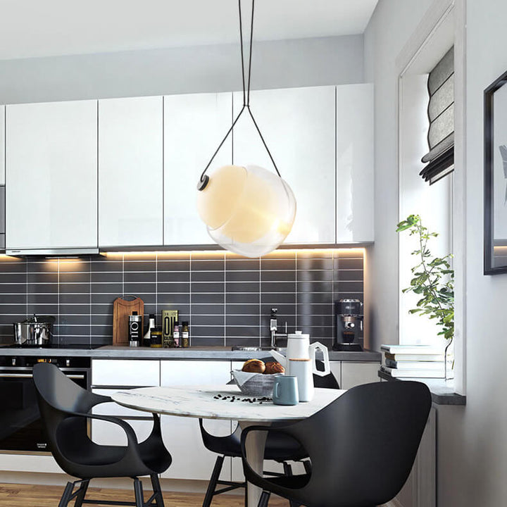 Nordic Macaron Glass Oval Candy 1-Light Pendant Light