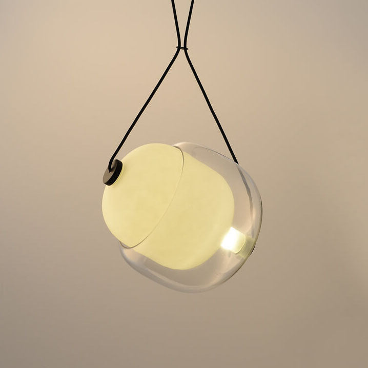 Nordic Macaron Glass Oval Candy 1-Light Pendant Light