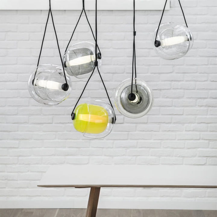Nordic Macaron Glass Oval Candy 1-Light Pendant Light