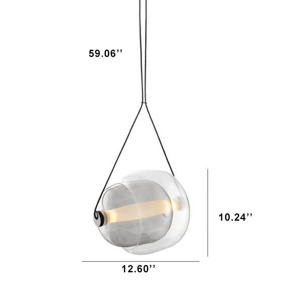 Nordic Macaron Glass Oval Candy 1-Light Pendant Light