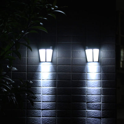 مصباح شمسي أوروبي 6 LED خارجي لسور الفناء والجدار 