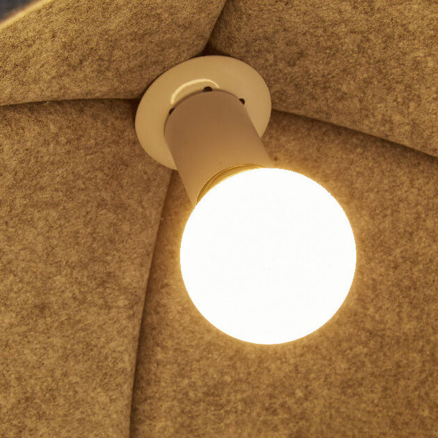 Japanese Retro Round Dome Felt Iron 1-Light Pendant Light