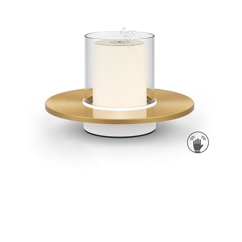 Lampe de Table Moderne à Bougie LED Cylindrique de Luxe Léger 