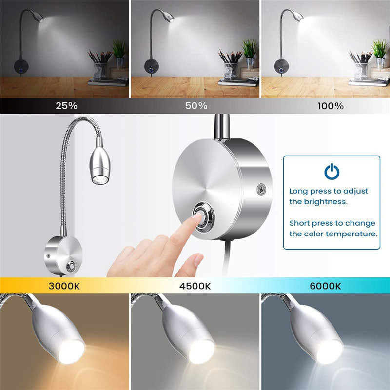 Modern Tube USB LED Spotlight Wall Sconce Lamp
