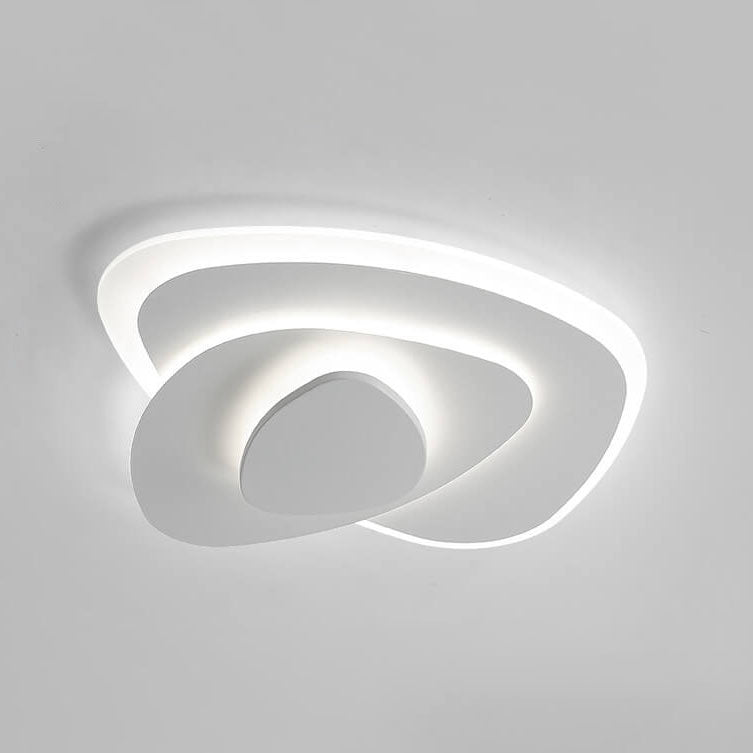 Nordic Simple Geometric Wrought Iron Acrylic LED Flush Mount Ceiling Light