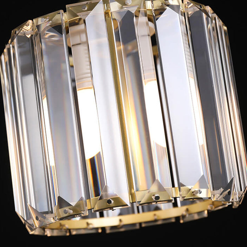 Light Luxury Crystal Square Crystal Cube 1-Light Pendant Light