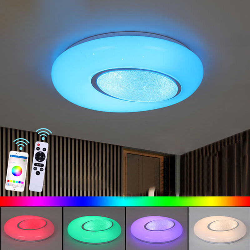 Colorful RGB Smart Remote Control LED Flush Mount Ceiling Light