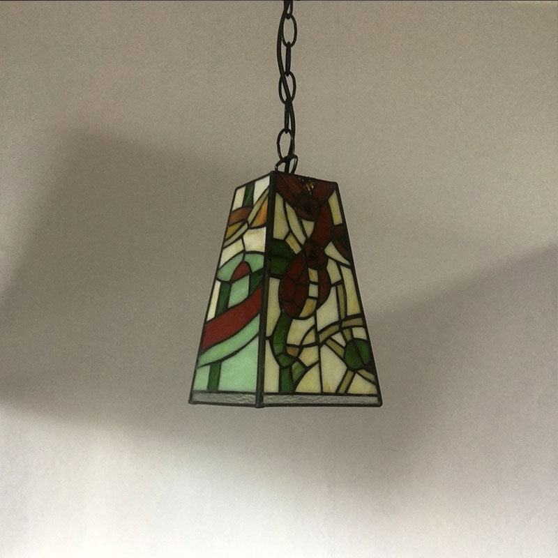 Nordic Vintage Tiffany Glaslegierung 1-Licht Pendelleuchte 