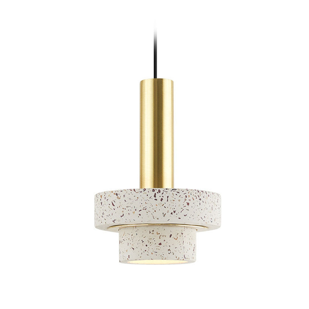 Suspension Luminaire en Métal et Marbre de Luxe Moderne à 1 Lumière 